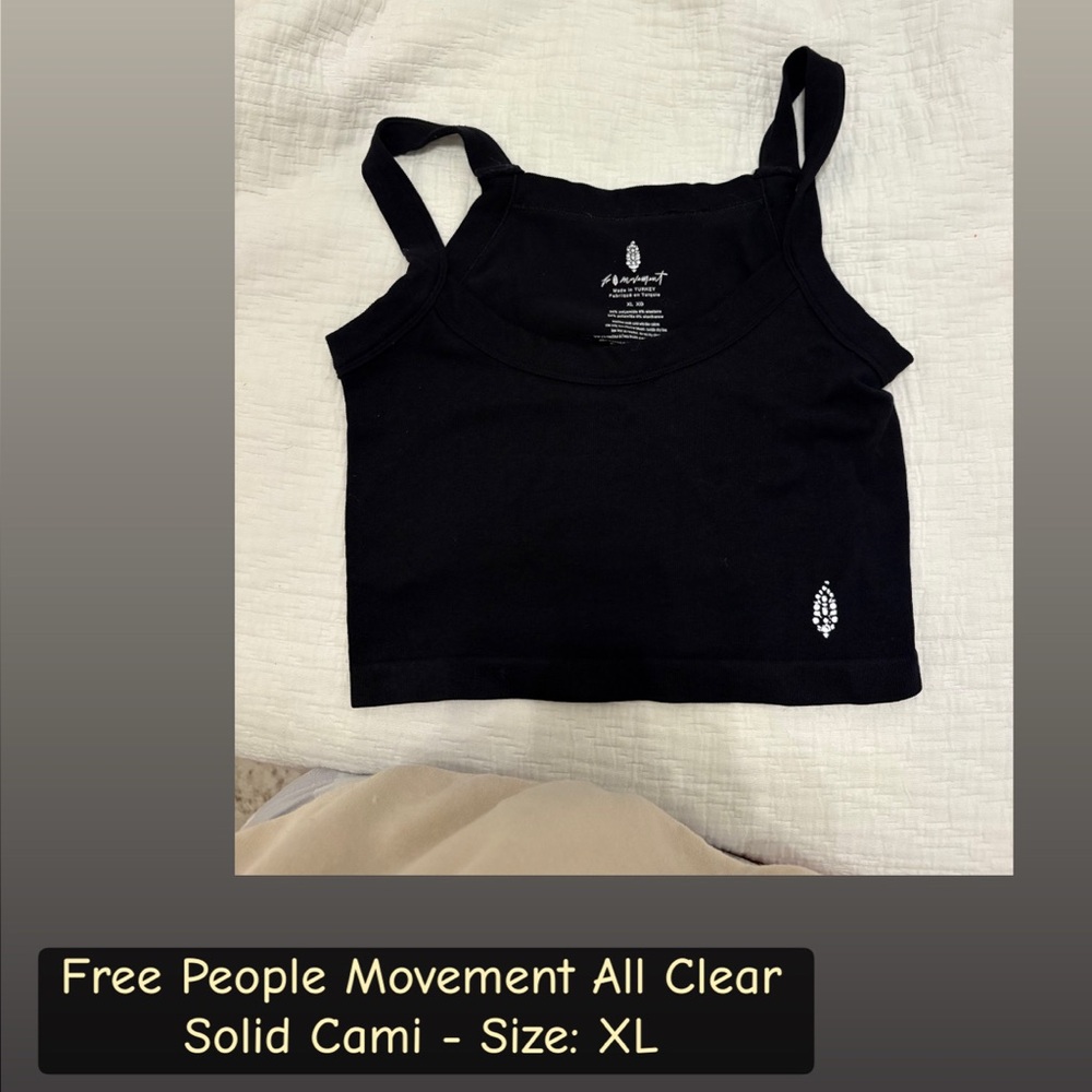 Free People Black Sleeveless Top